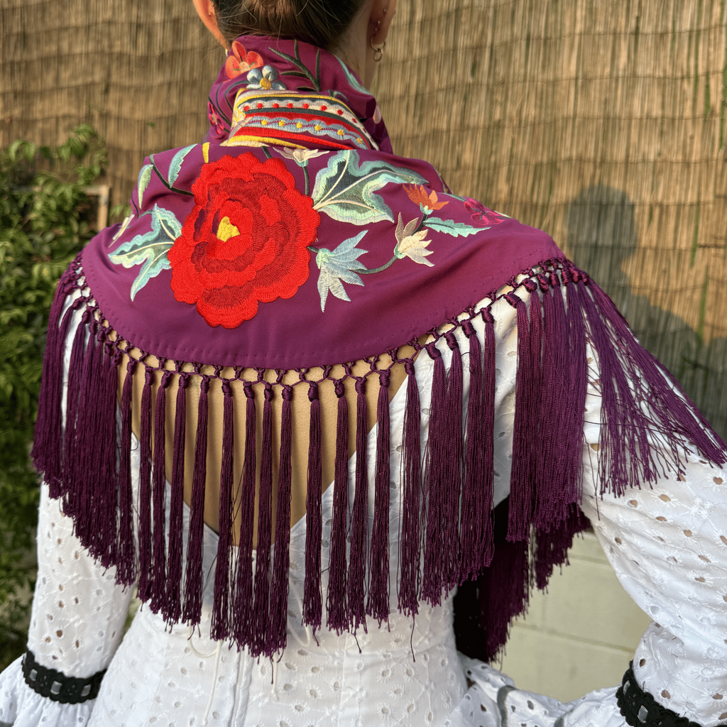 Mantón Malagueña Morado