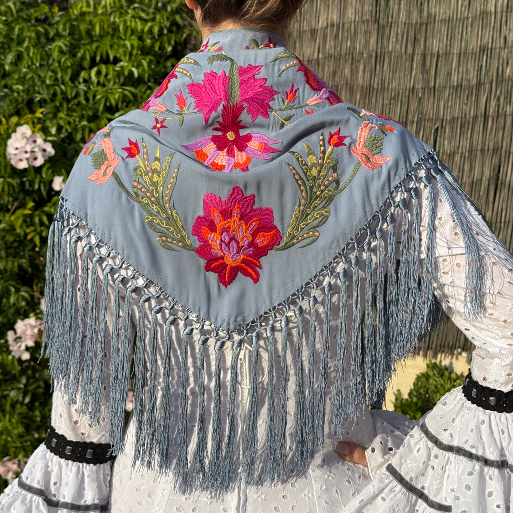 Mantón Petenera Azul