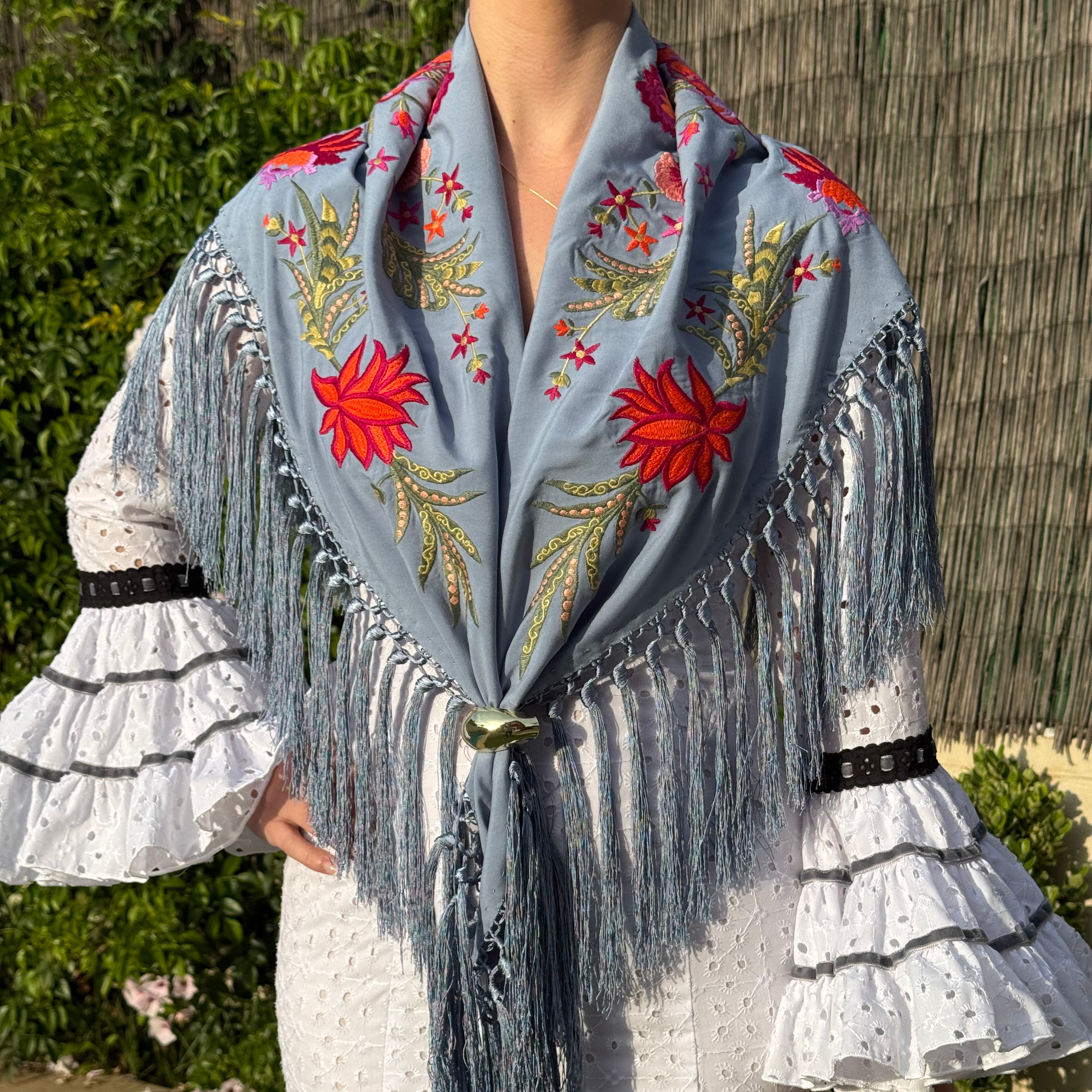 Mantón Petenera Azul