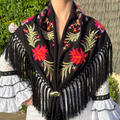 Mantón Petenera Negro