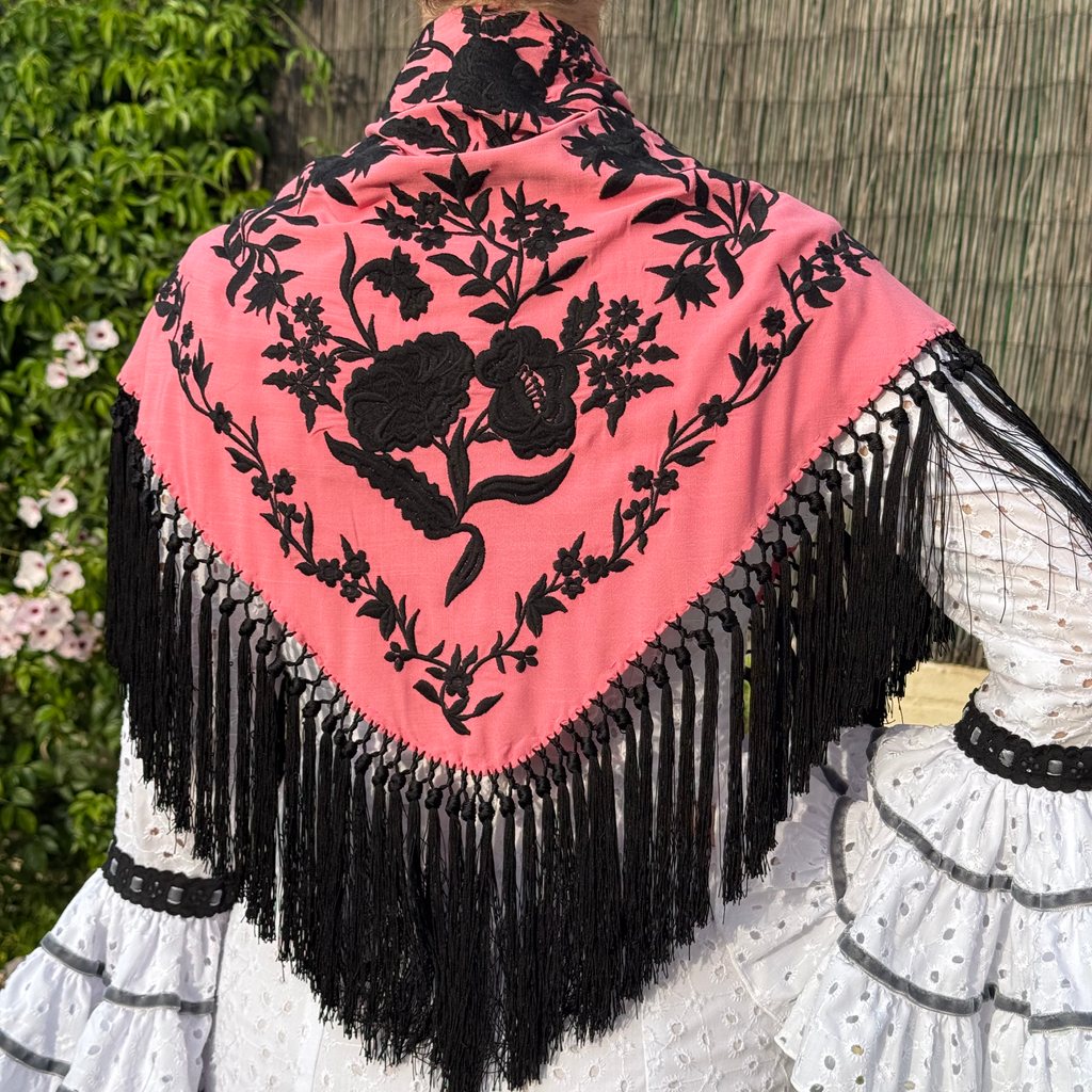 Mantón Rondeña Rosa