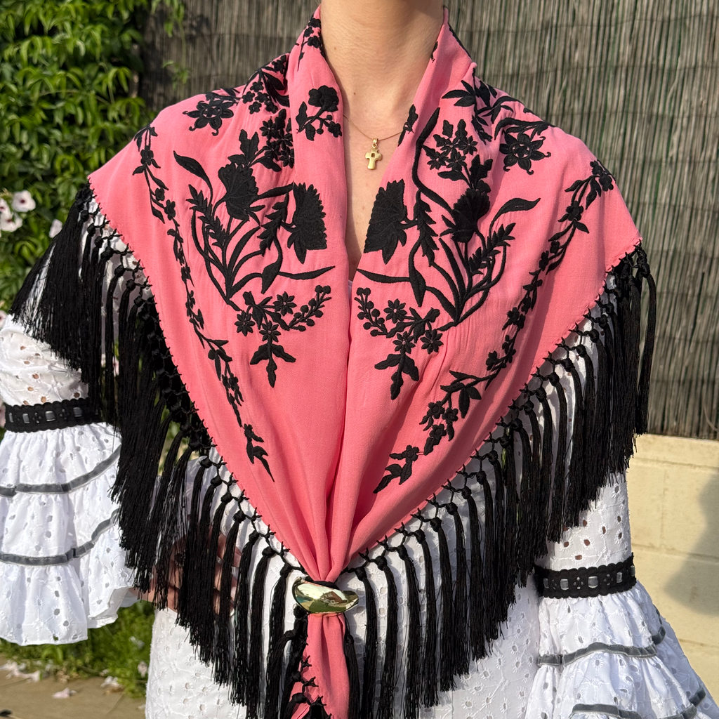 Mantón Rondeña Rosa