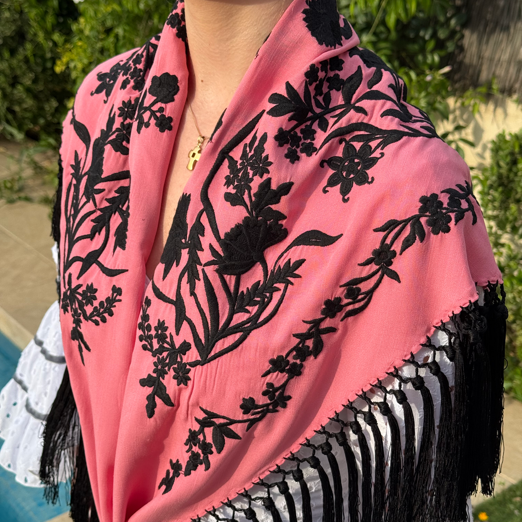 Mantón Rondeña Rosa