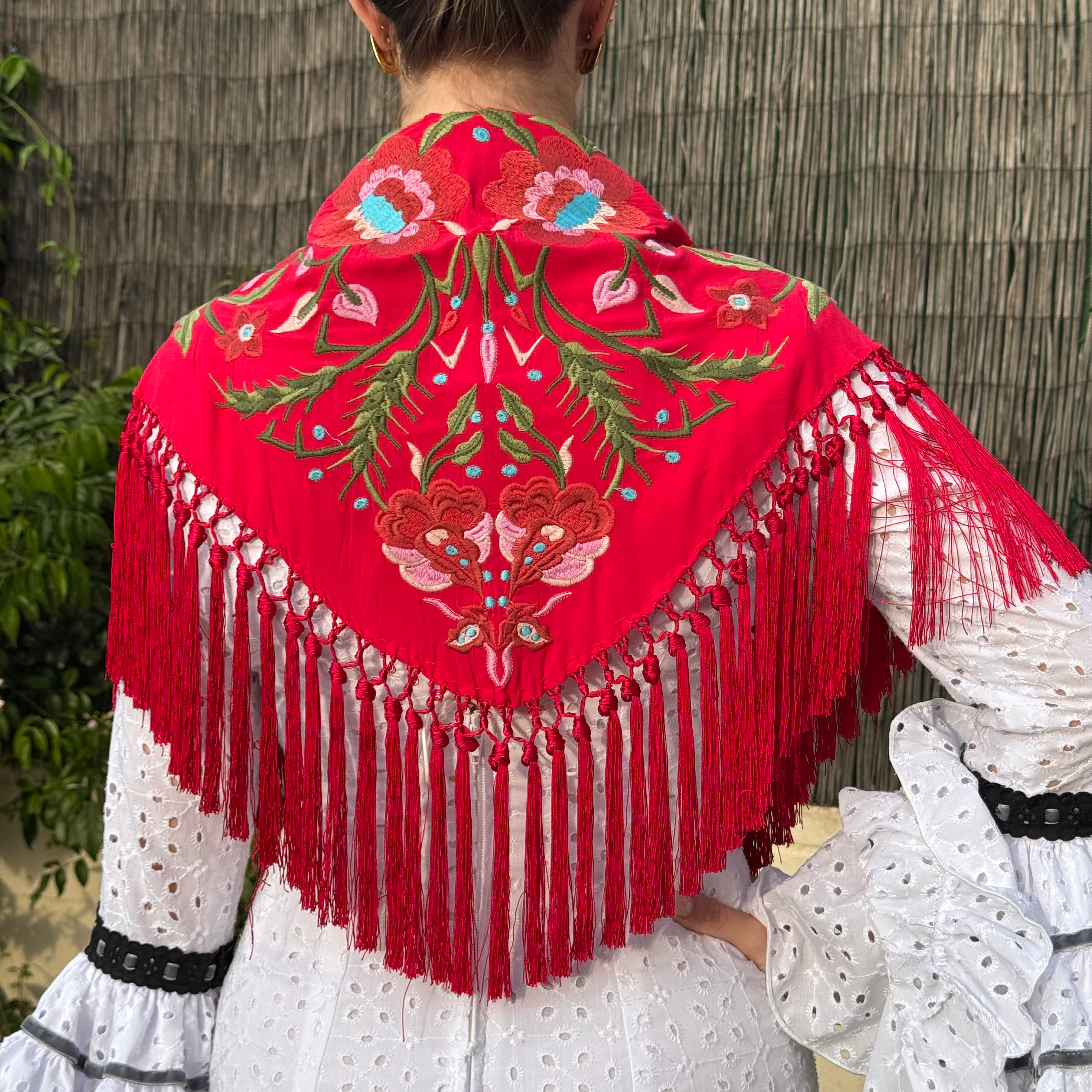 Mantón Tientos Rojo