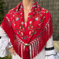 Mantón Tientos Rojo