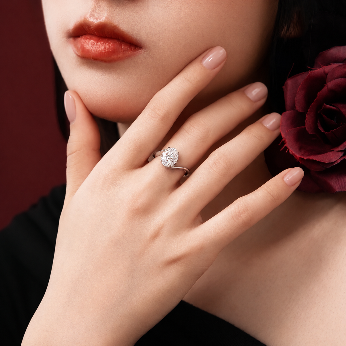 Anillo Moissanita Oval 3.0CT