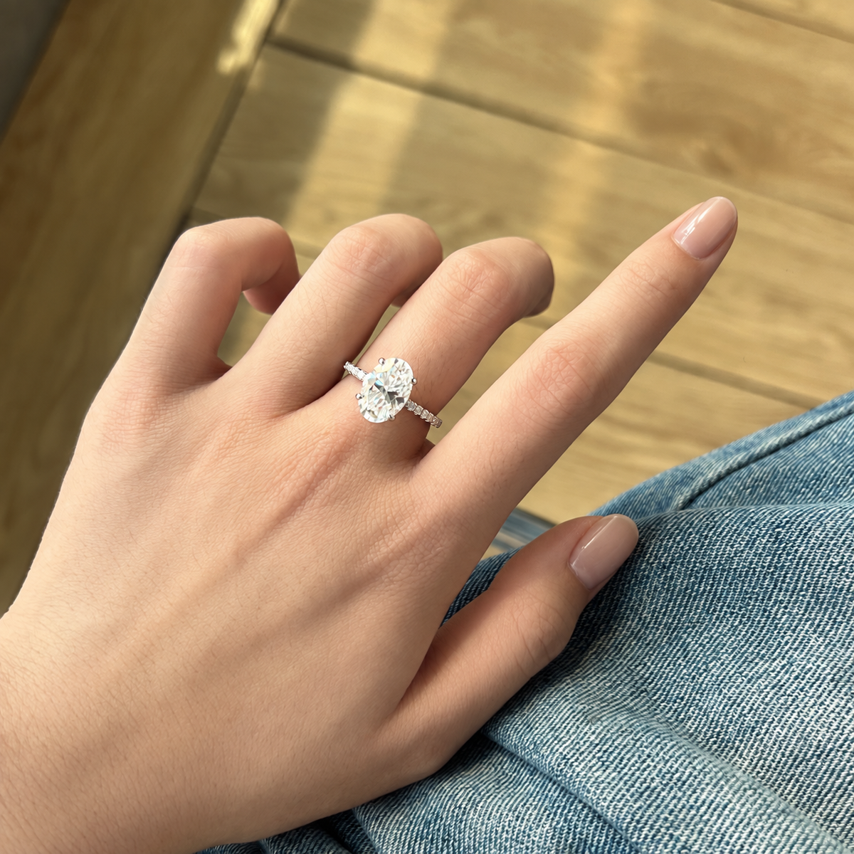 Anillo Moissanita Oval 4.5CT