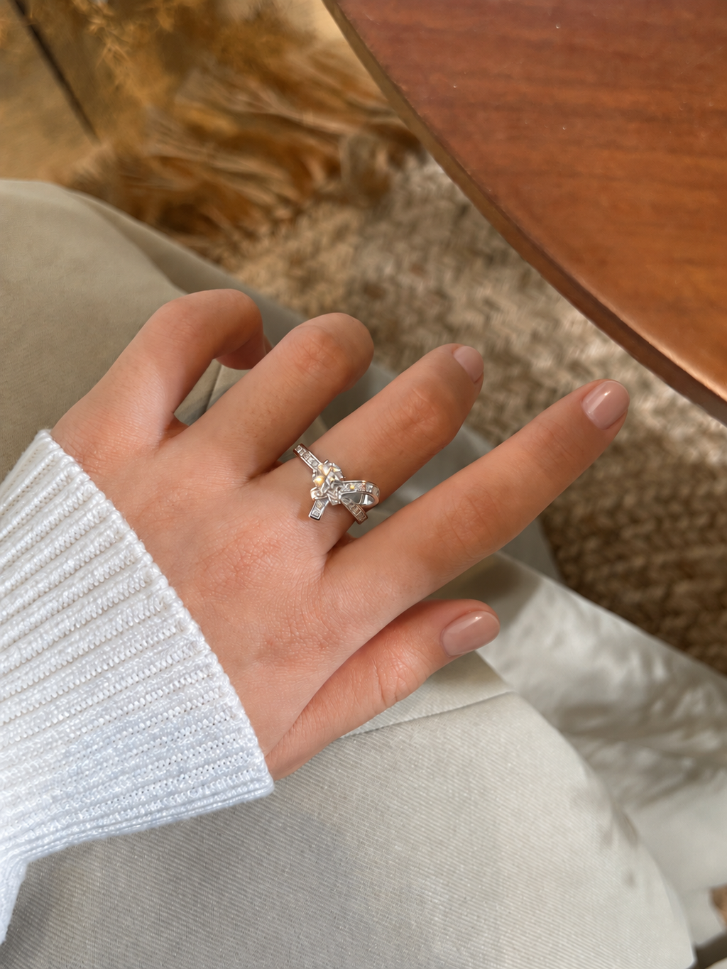 Anillo Moissanita Lazo 0.84CT