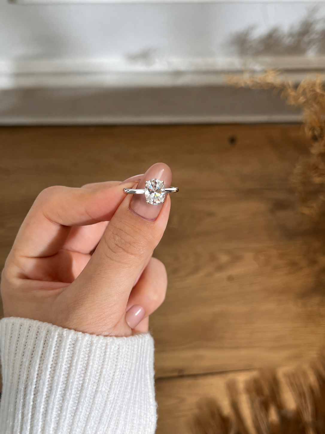 Anillo Moissanita Ovalada 2.0CT