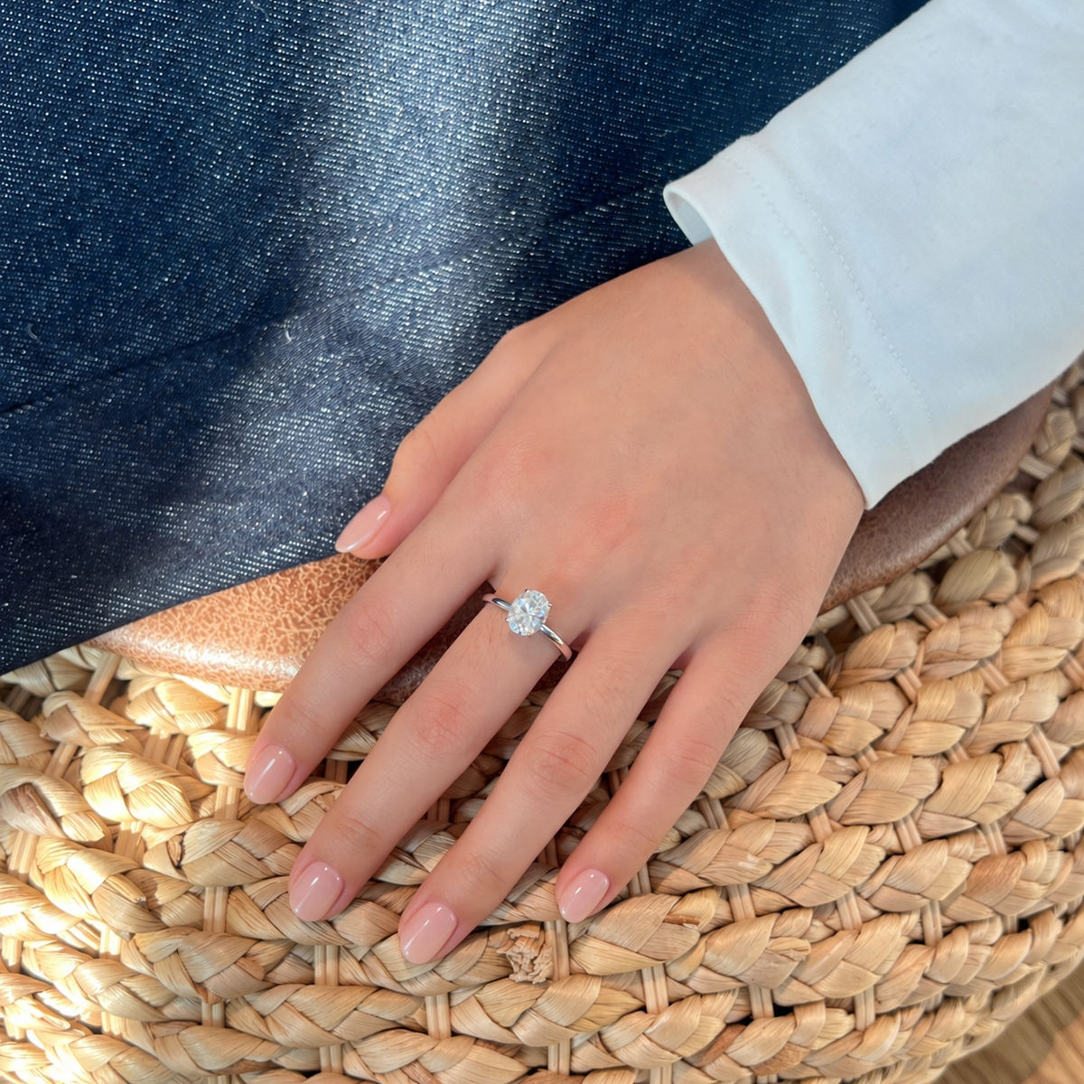 Anillo Moissanita Ovalada 2.0CT