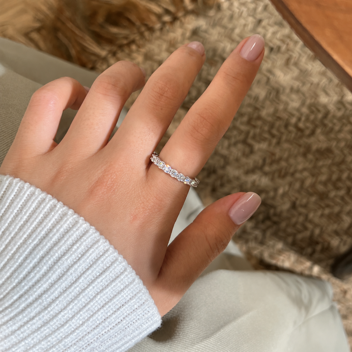 Anillo Moissanita Redonda 1.9CT