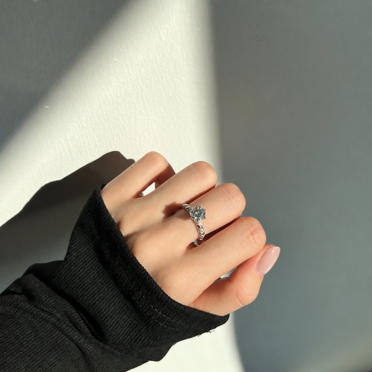 Anillo Moissanita Redonda 2.0CT