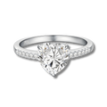 Anillo Moissanita Corazón 2.0CT