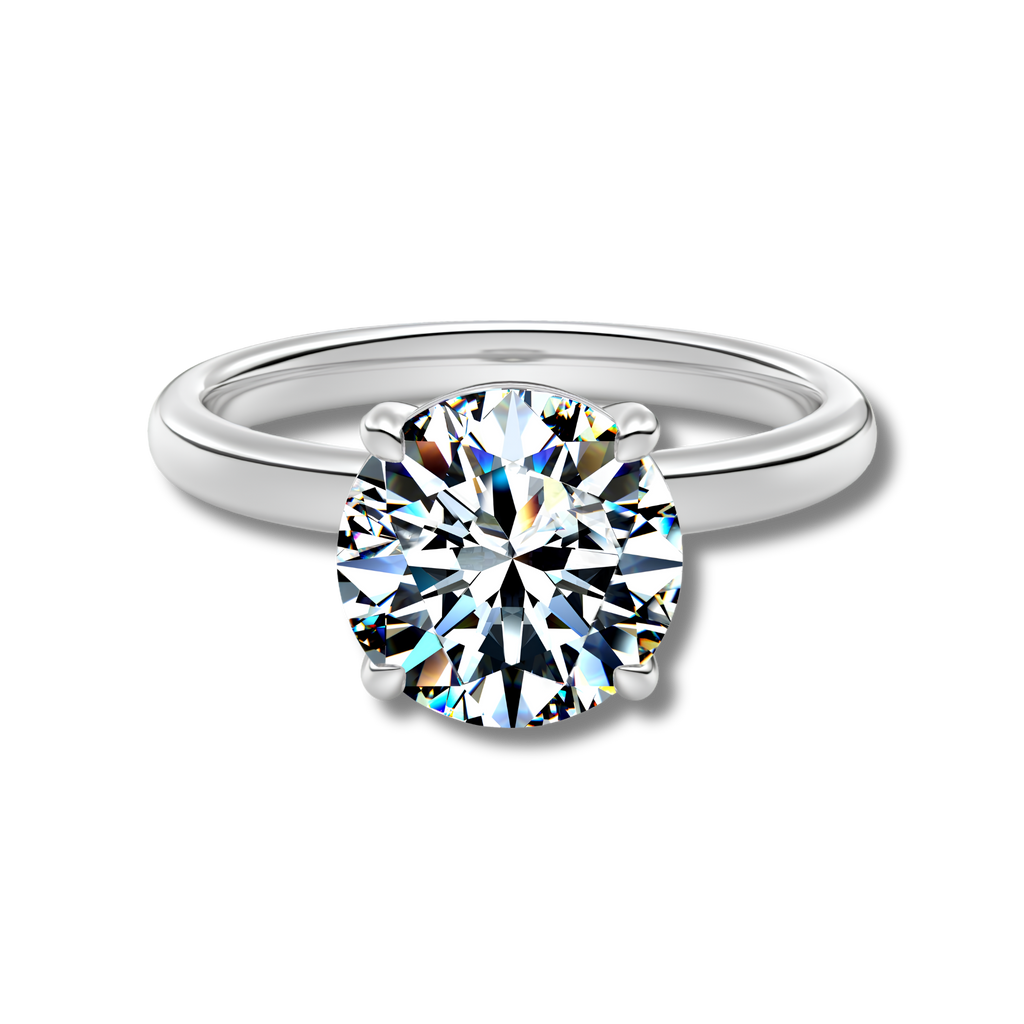 Anillo Moissanita Redonda 3.0CT