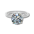 Anillo Moissanita Redonda 3.0CT