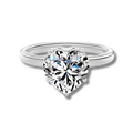 Anillo Moissanita Corazón 3.0CT