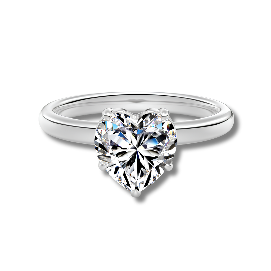 Anillo Moissanita Corazón 2.0CT