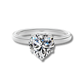 Anillo Moissanita Corazón 2.0CT