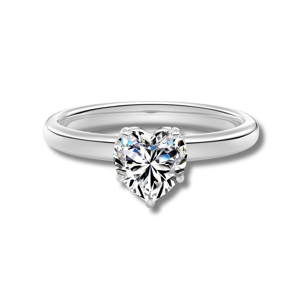 Anillo Moissanita Corazón 1.0CT