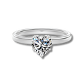 Anillo Moissanita Corazón 1.0CT