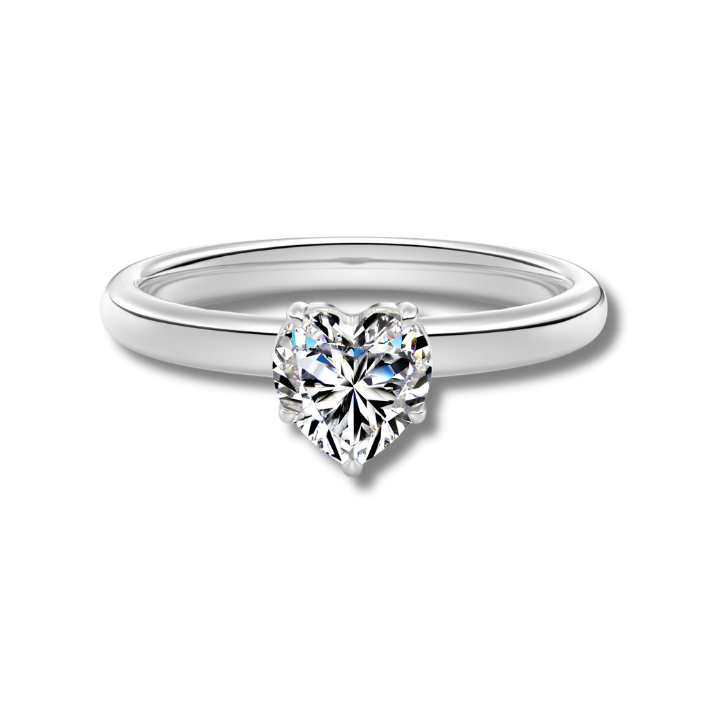 Anillo Moissanita Corazón 0.8CT