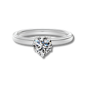 Anillo Moissanita Corazón 0.8CT