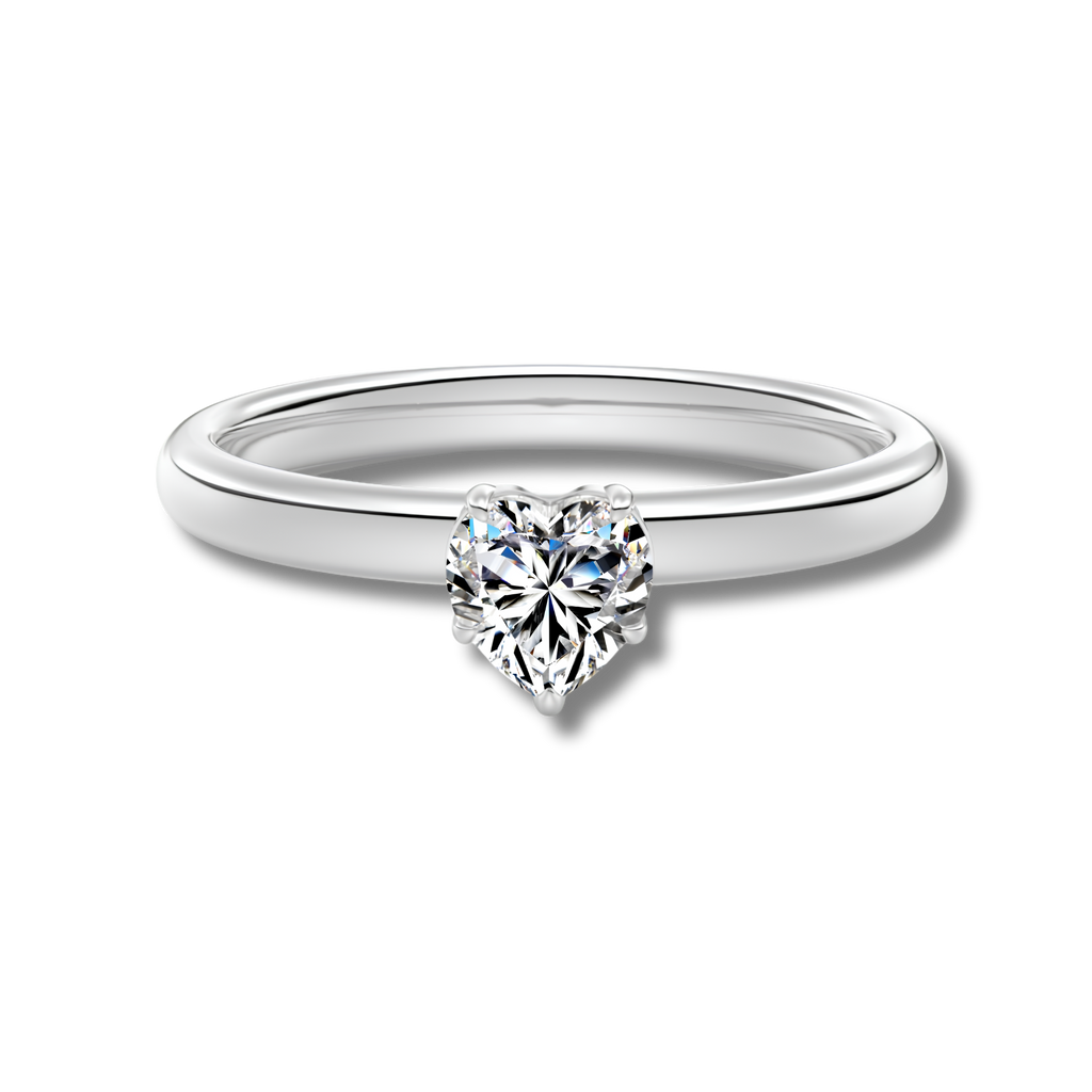 Anillo Moissanita Corazón 0.5CT
