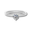 Anillo Moissanita Corazón 0.5CT