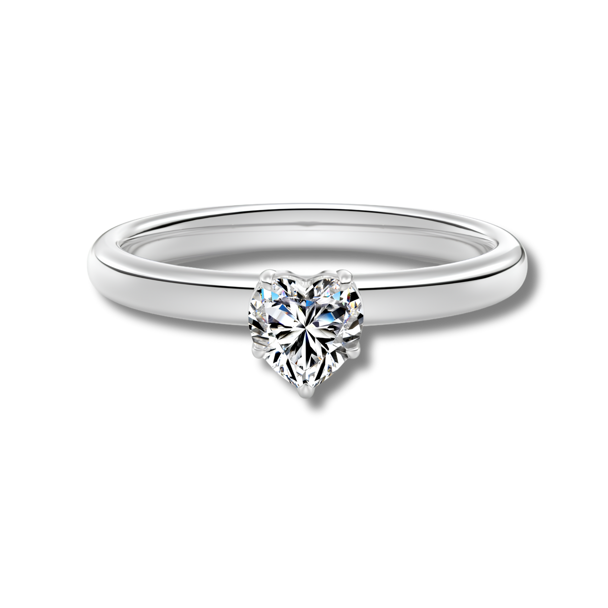 Anillo Moissanita Corazón 0.5CT