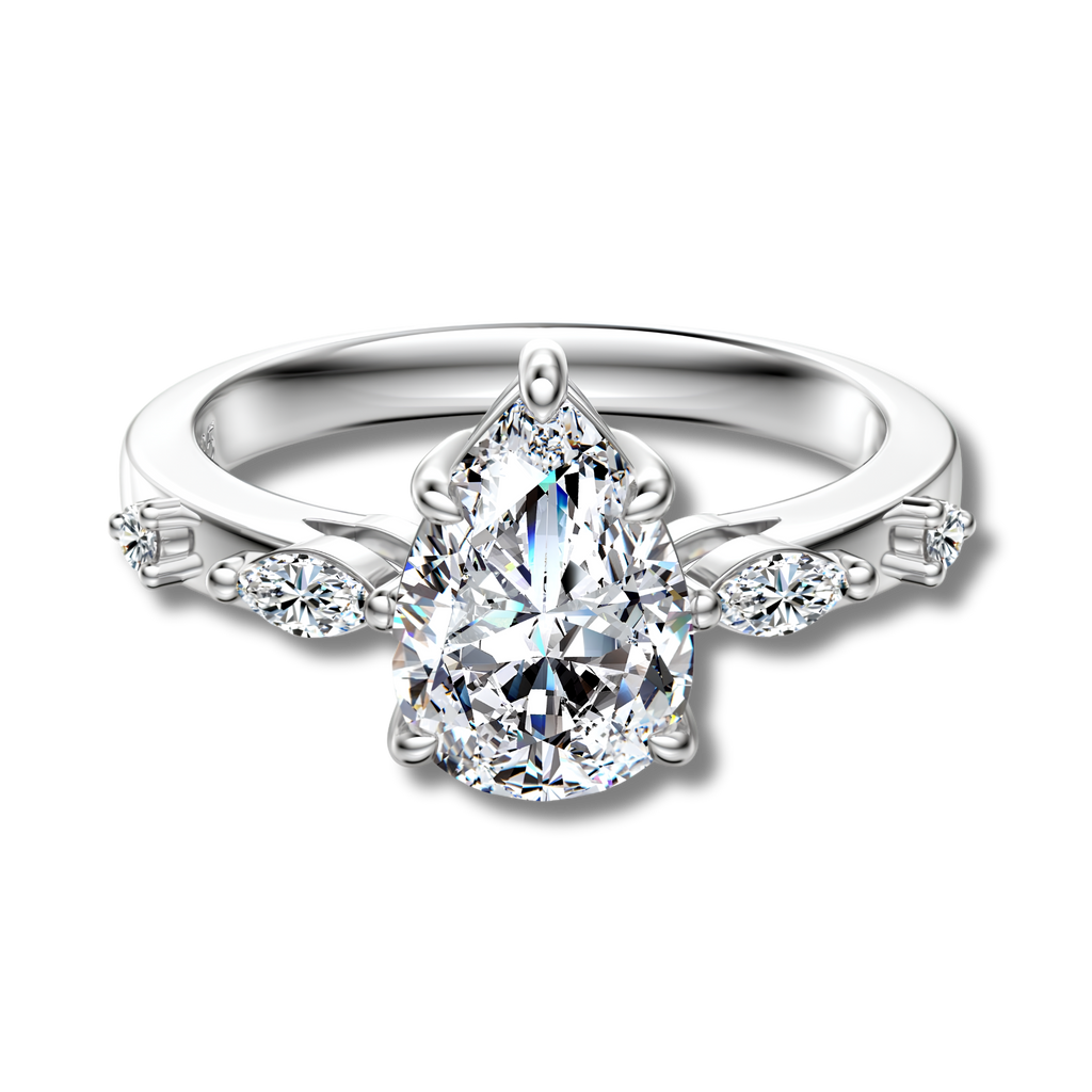 Anillo Moissanita Gota 2.0CT