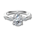 Anillo Moissanita Gota 2.0CT