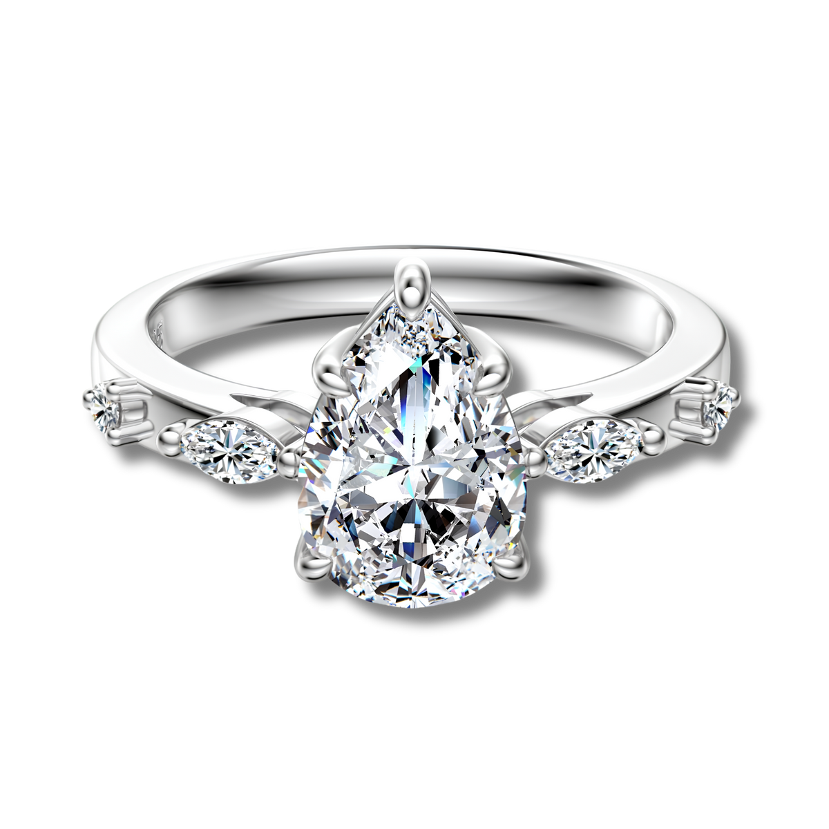 Anillo Moissanita Gota 2.0CT