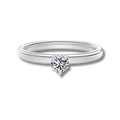 Anillo Moissanita Corazón 0.3CT
