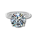Anillo Moissanita Redonda 5.0CT