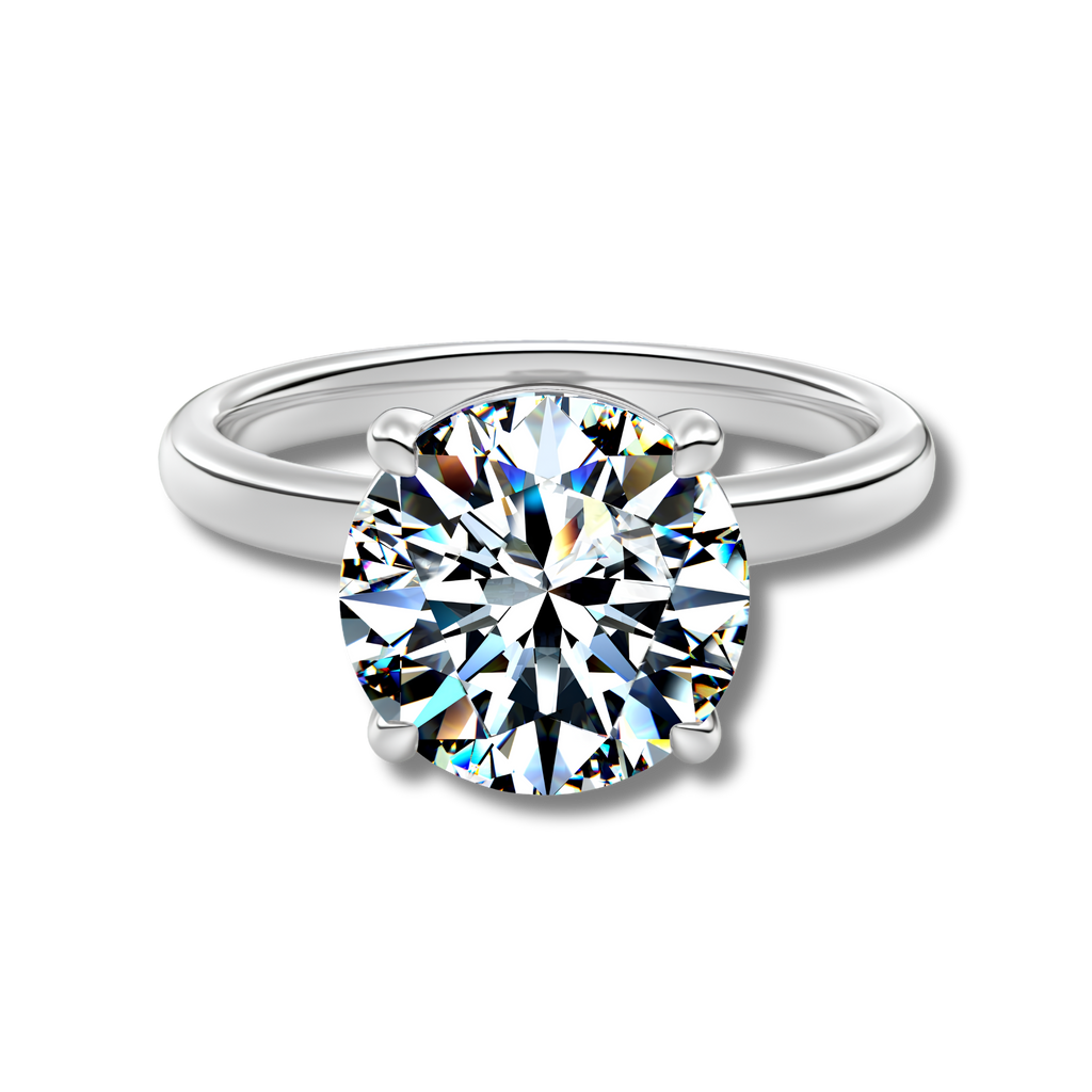 Anillo Moissanita Redonda 4.0CT