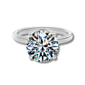 Anillo Moissanita Redonda 4.0CT