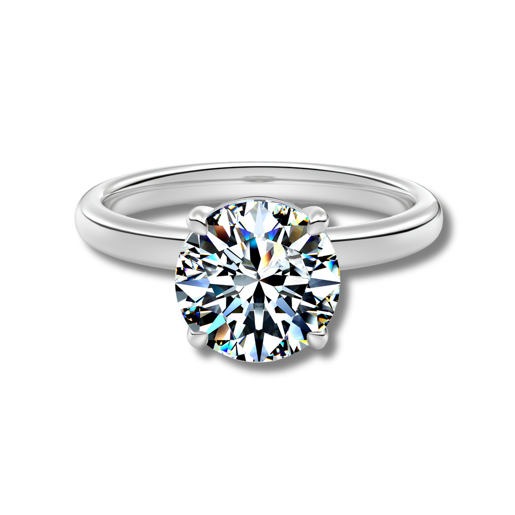 Anillo Moissanita Redonda 2.5CT