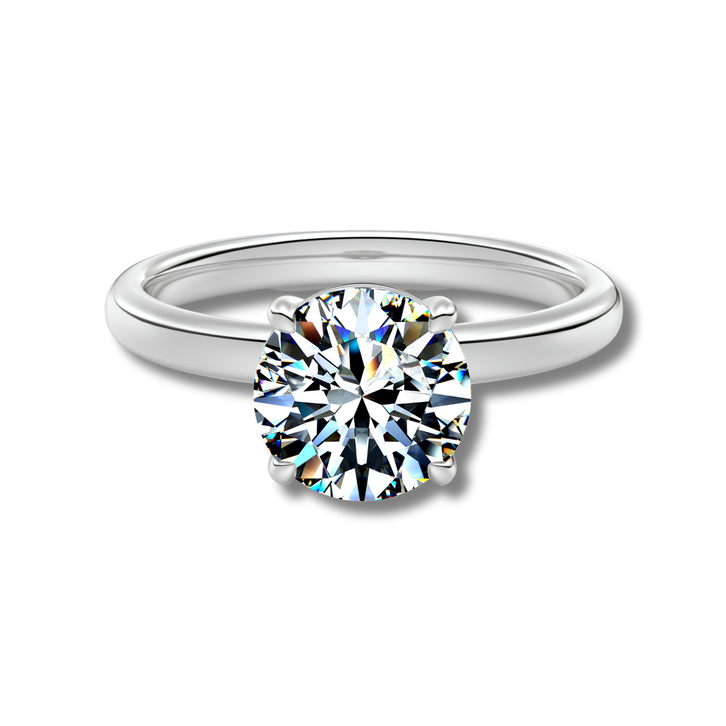 Anillo Moissanita Redonda 2.0CT