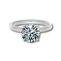 Anillo Moissanita Redonda 2.0CT