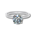 Anillo Moissanita Redonda 1.5CT