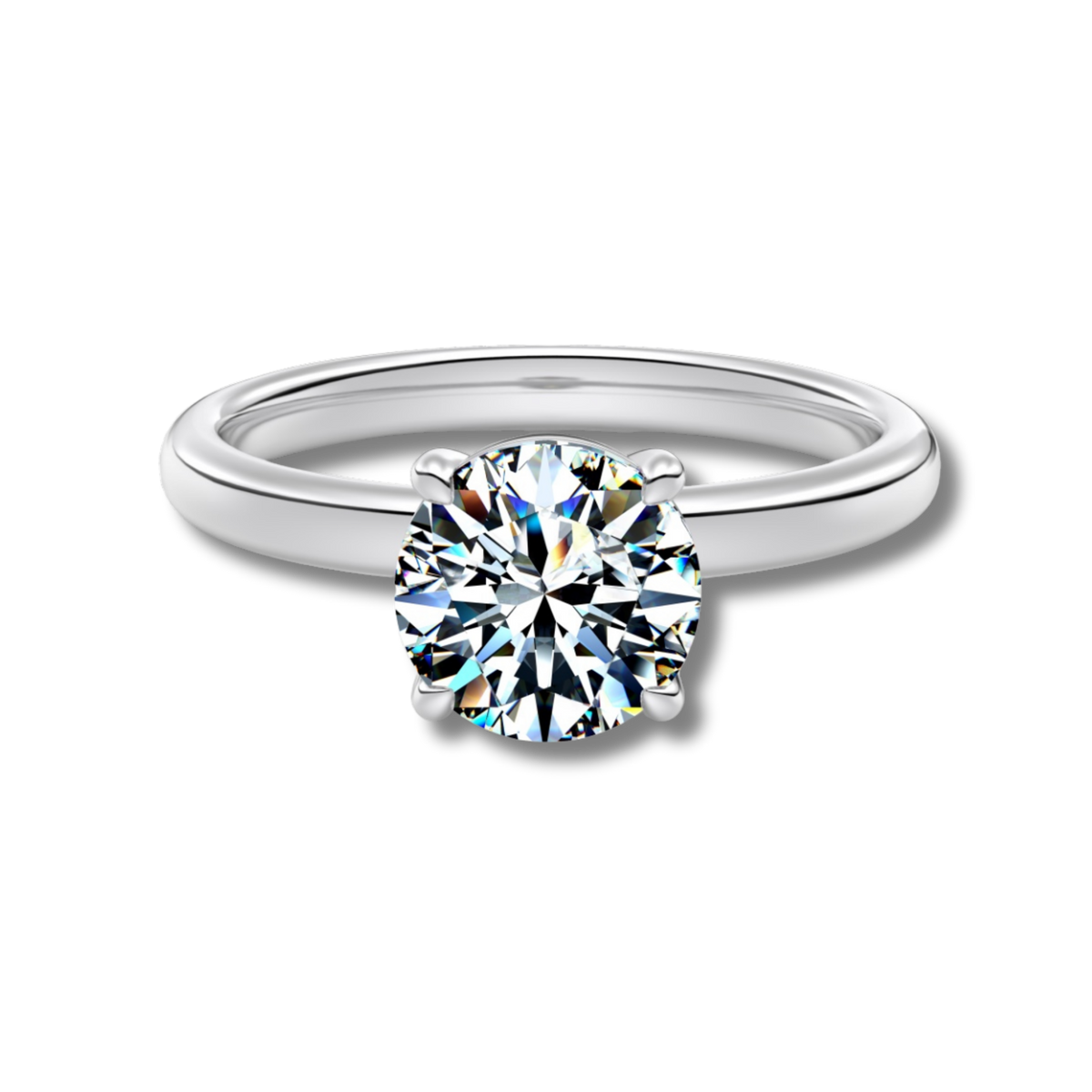 Anillo Moissanita Redonda 1.5CT