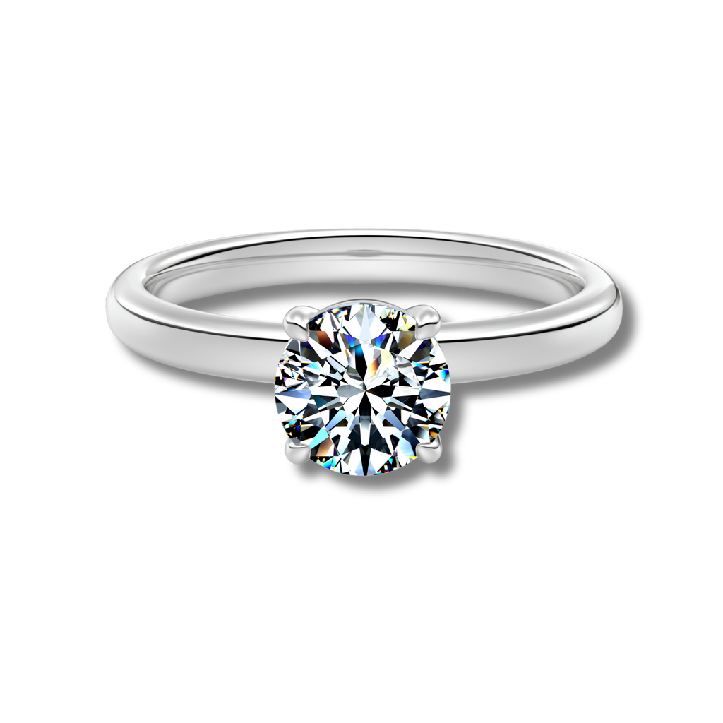 Anillo Moissanita Redonda 1.0CT