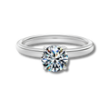 Anillo Moissanita Redonda 1.0CT