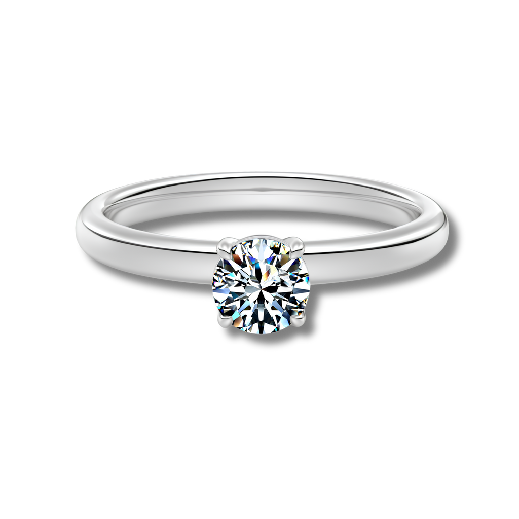 Anillo Moissanita Redonda 0.5CT