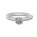 Anillo Moissanita Redonda 0.5CT