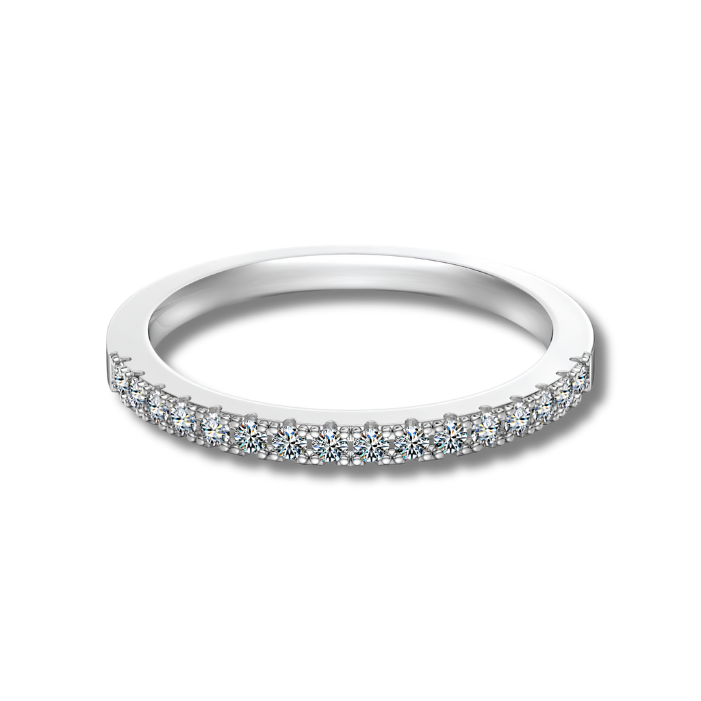 Anillo Moissanita Redonda 0.015CT