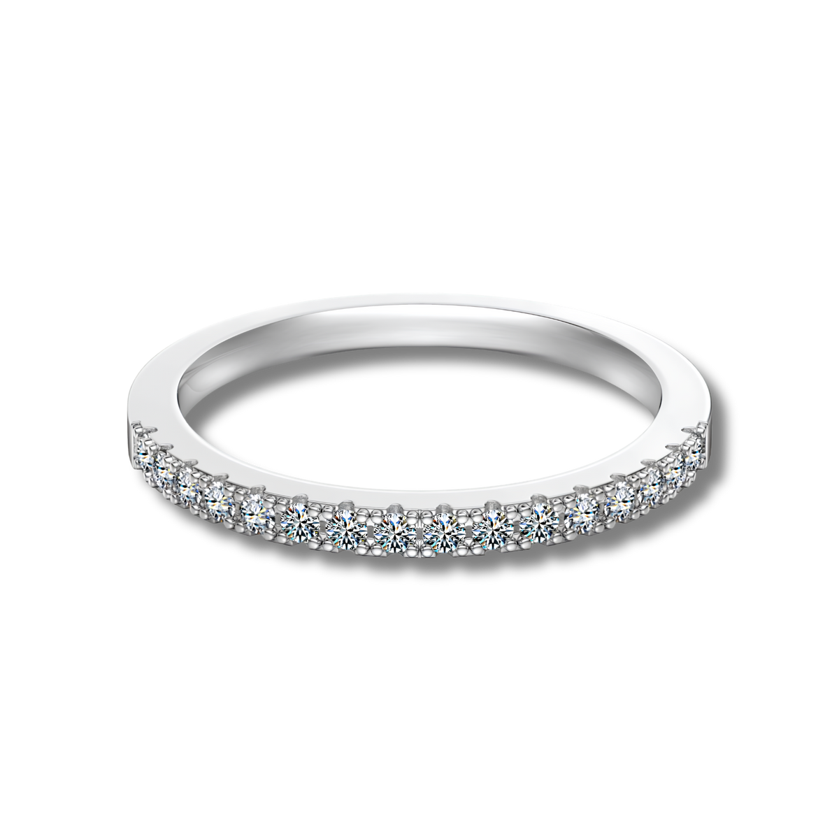 Anillo Moissanita Redonda 0.015CT