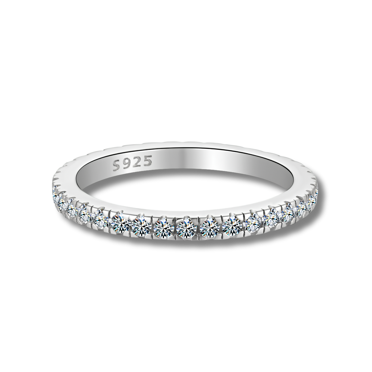 Anillo Moissanita Redonda 0.015CT