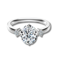 Anillo Moissanita Oval 2.0CT