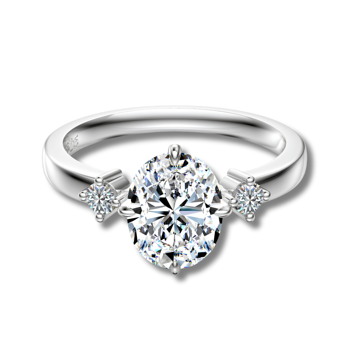 Anillo Moissanita Oval 2.0CT